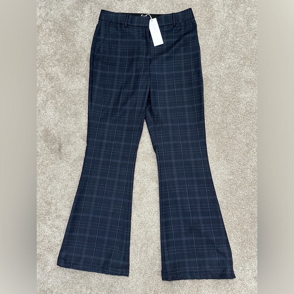 Rebecca Vallance - Lori pant in Navy Check - size 8 - EUC - bootcut/flare leg - Picture 5 of 16